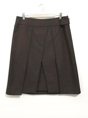 Vintage Esprit Espresso Brown Panelled A-Line Skirt Made in Poland Size